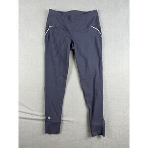 Athleta Leggings Women's Medium Navy Pull On Stretchy Mid Rise Pockets